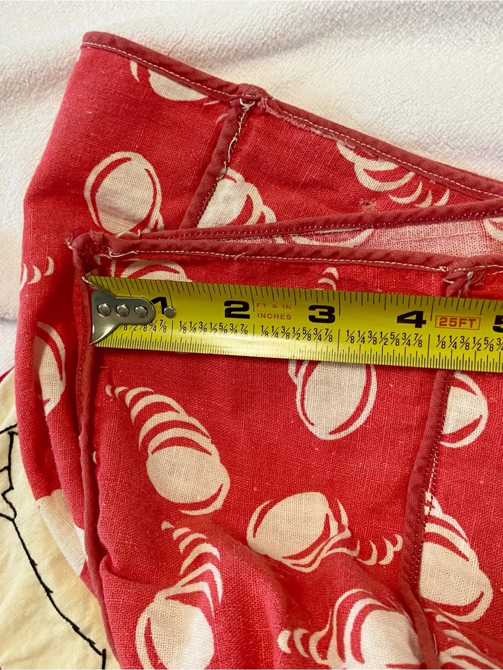 Vintage Handmade Red Kitchen Toaster Cover and Cute Kitten Potholder
